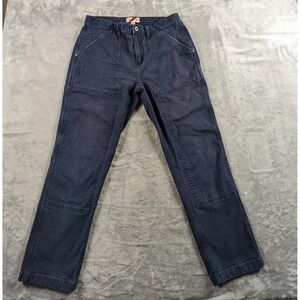 Best Made Co. Pants Mens 34x30 Blue Canvas Double Knee Workwear Stretch Utility